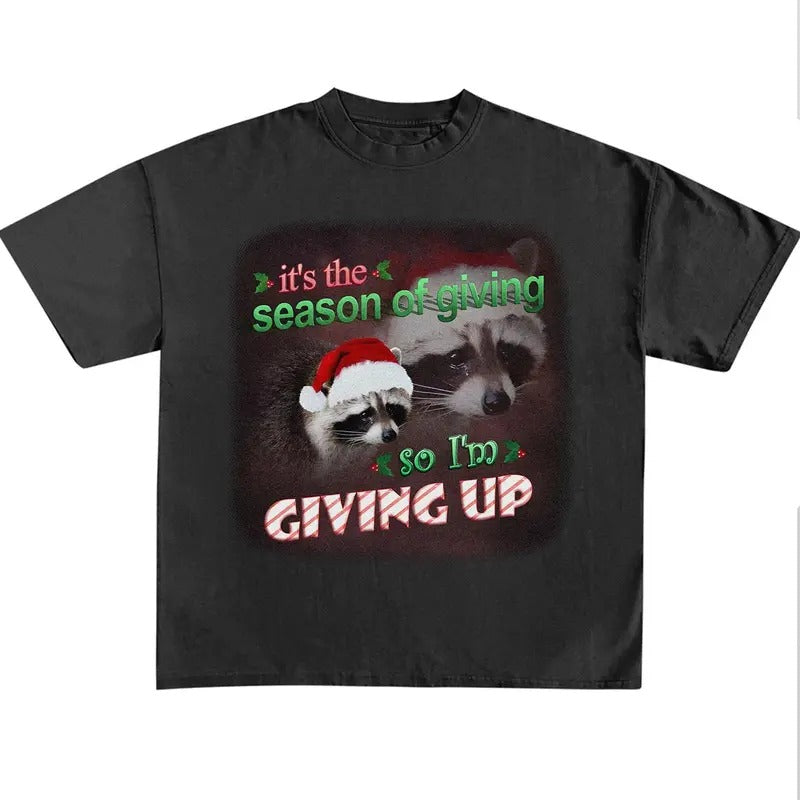 Funny Meme Shirt, It's The Season Of Giving So I'm Giving Up Shirt, Retro Quote Merch, Funny Trendy Unisex Gift Hoodie,...