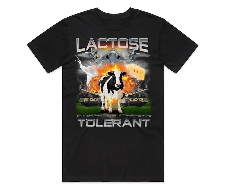 Funny Meme Shirt, Lactose Tolerant Tee, Milk Cheese Diet Gym Workout Gift Unisex T-Shirt Hoodie, Sweatshirt