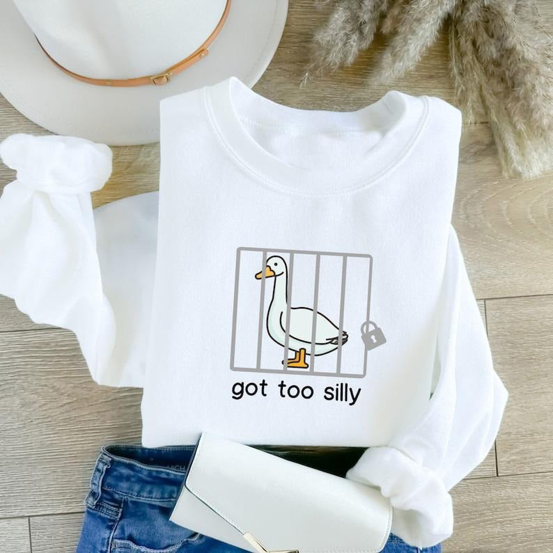 Funny Meme Shirt, Silly Goose Got Too Silly Tee, Gift Unisex T-Shirt Hoodie, Sweatshirt | UrbanDripWear.com