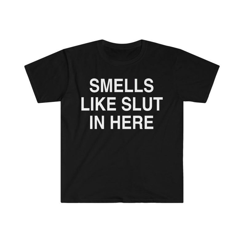 Funny Meme Shirt, Smells Like Slut in Here Tee, Gift Unisex T-Shirt Hoodie, Sweatshirt | UrbanDripWear.com