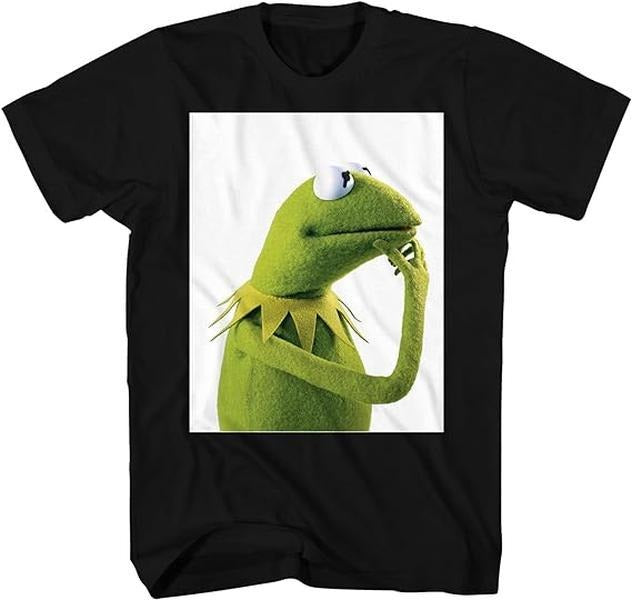 Funny Meme Shirt, The Muppets Kermit The Frog Thinking Pondering Tee, Gift Unisex T-Shirt Hoodie, Sweatshirt