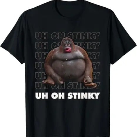 Funny Meme Shirt, Uh Oh Stinky Poop Monkey Tee, Gift Unisex T-Shirt Hoodie, Sweatshirt | UrbanDripWear.com