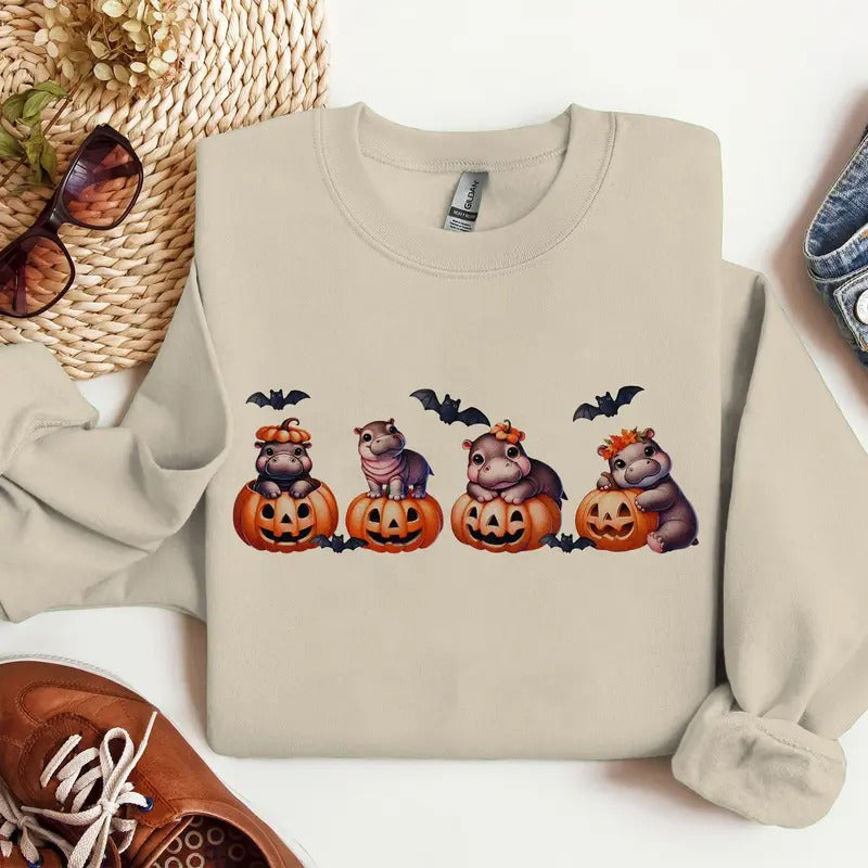 Funny Meme, Moo Deng Shirt, Moo Deng Hippo, Moo Deng Hippo Pumkins Gifts, Cute Baby Shirt, Zoo Shirt, Hippo Sweatshirt Hoodie