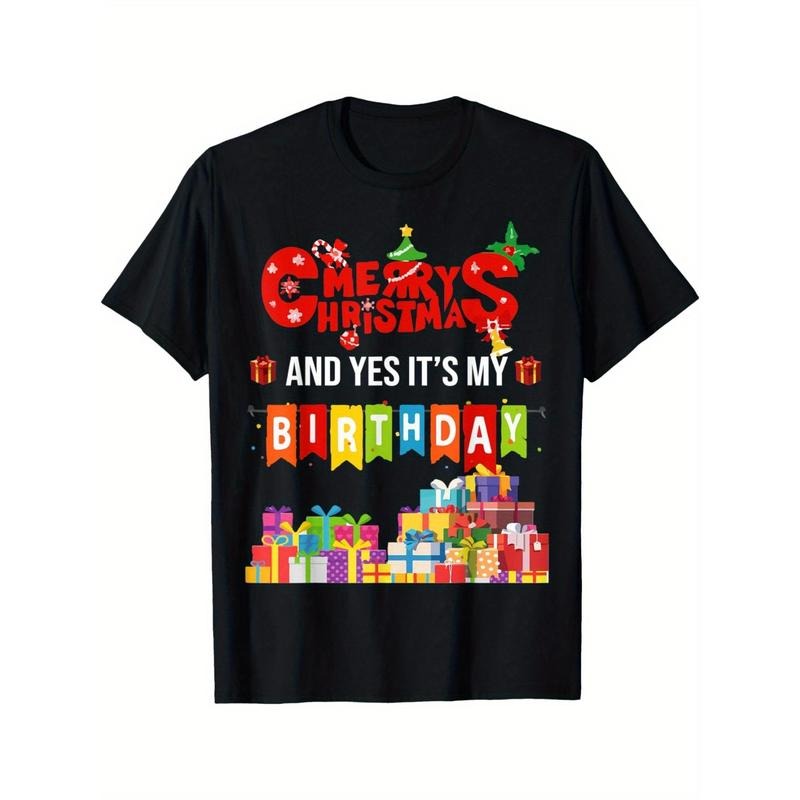 Funny Merry Christmas Yes It's My Birthday Party Mens T Shirt made in usa Hoodie, Sweatshirt | UrbanDripWear.com