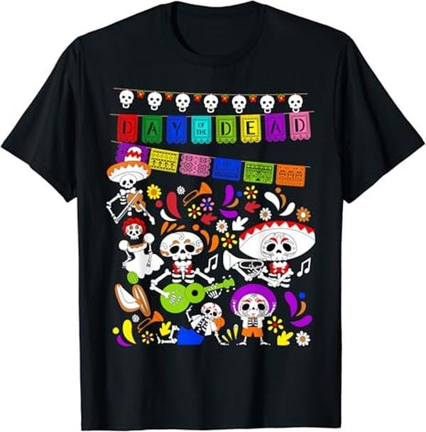 Funny Mexican Shirts, Funny Mexican Skeleton - Dia De los Muertos Day of the Dead T-Shirt Menswear Top Casual Classic...