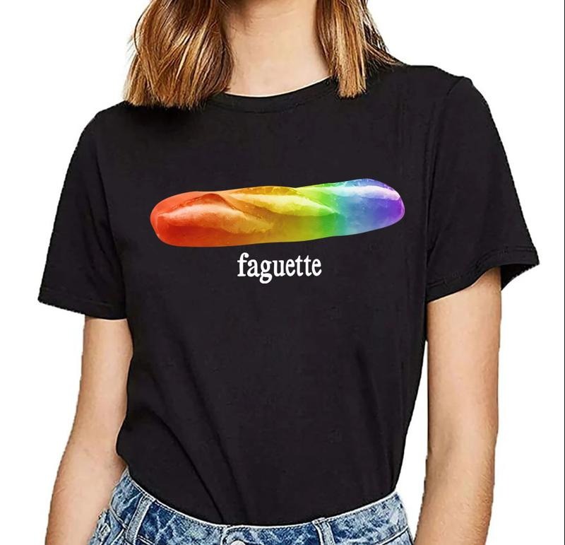 Funny Pride LGBT, French Gay Joke T-Shirt, LGBT Baguette T-Shirt, Gift for Gay Friend, Stupid Meme Shirt, Proud LGBT...