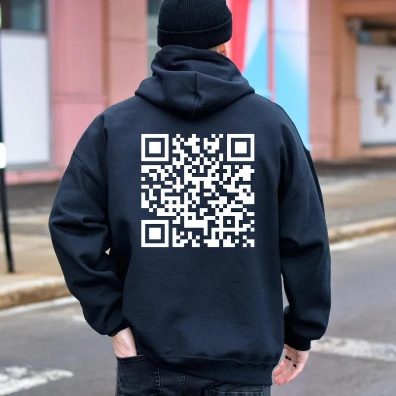Funny QR Code My Wife Will K.ll You Back Print Hoodie, Gift For Husband From Wife Hoodie, Unisex Long Sleeve Pullover...