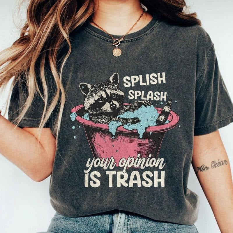 Funny Raccoon Shirt, Funny Quote Design Comfort Tee, Raccoon Lover Shirt, Humour Saying T-Shirt, Sarcastic Shirts For...