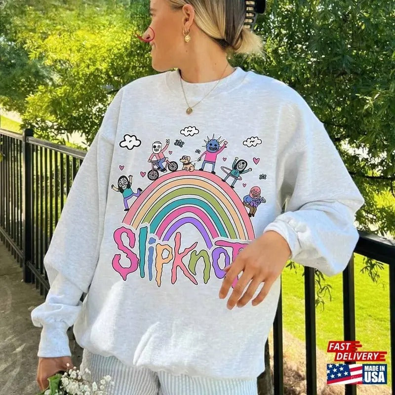 Funny Rainbow Slipknot Vintage Sweatshirt Happy Together Classic Sweaters T-Shirts, Hoodie | UrbanDripWear.com