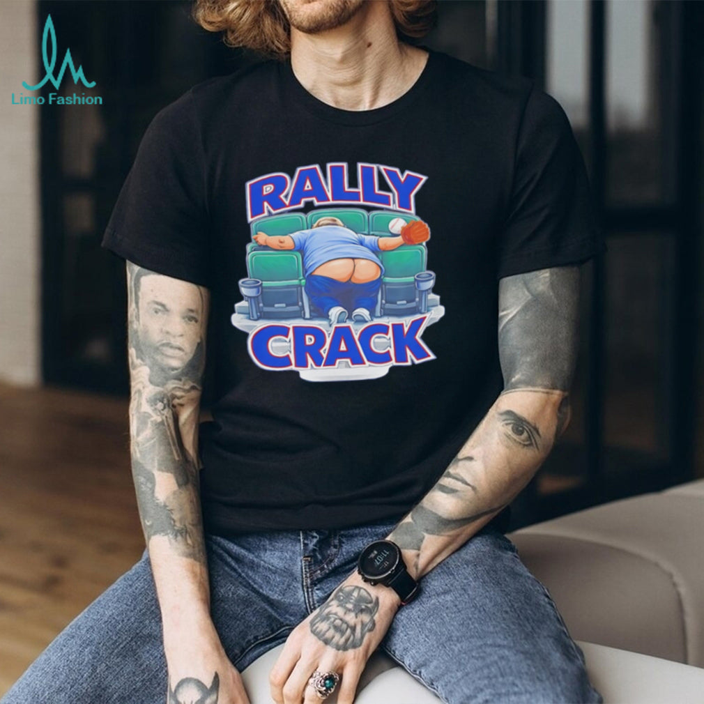 Funny Rally Crack Baseball Fan Plumber Butt Graphic T Shirt