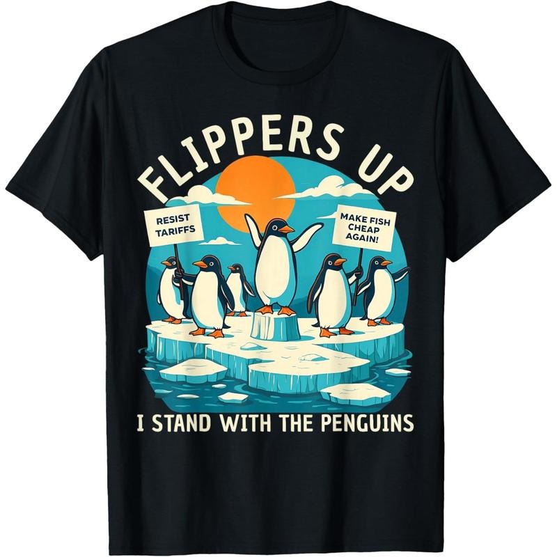 Funny Resist Penguins Protest Against Tariffs T-Shirt Hoodie, Sweatshirt | UrbanDripWear.com