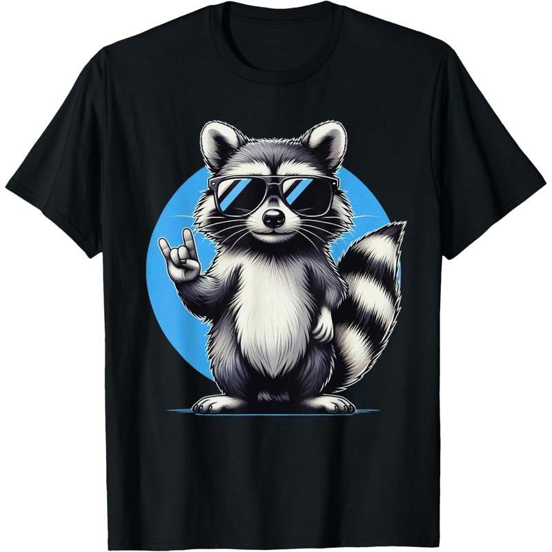 Funny Retro Raccoon Rock Music Men, Kids, Women Cool Raccoon T-Shirt made in us Hoodie, Sweatshirt | UrbanDripWear.com