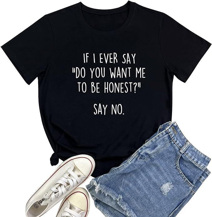 Funny Sarcastic Shirts For Women, Women Funny Graphic T-Shirts Cute Tees T-Shirt Casual Cotton Hoodie, Sweatshirt