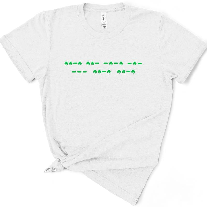 Funny Shamrock F*ck Off Morse Code TShirt Hoodie, Sweatshirt | UrbanDripWear.com