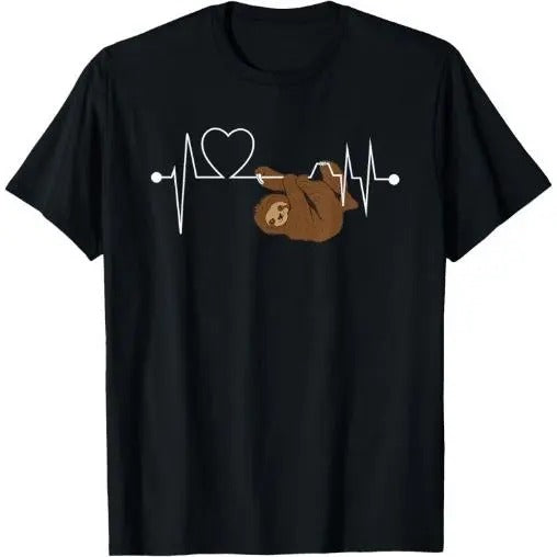 Funny Sloth Heart Heartbeat Sloths Lover Gift Women Girls T-Shirt  Made in USA Hoodie, Sweatshirt | UrbanDripWear.com