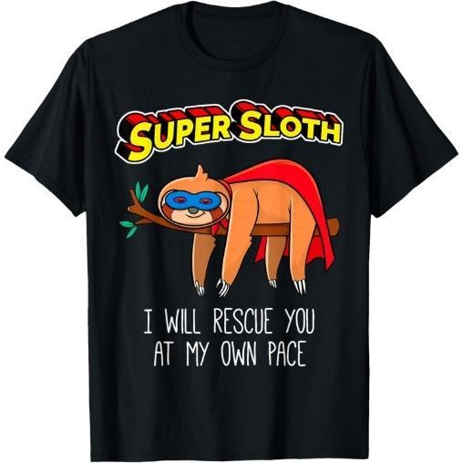Funny Sloth Superhero Super Sloth Hero Gift T-Shirt Made in USA Hoodie, Sweatshirt | UrbanDripWear.com