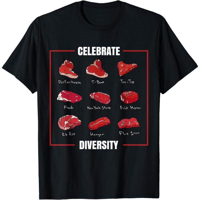 Funny Steak Shirt Celebrate Diversity Types of Steak Lovers T-Shirt made in usa Hoodie, Sweatshirt | UrbanDripWear.com
