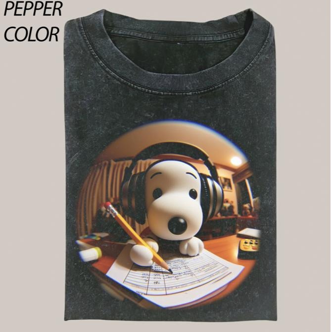 Funny Study Dog Comfort Colors T-shirt, Vintage Cartoon Movie Graphic Tee, Gift For Boyfriend, Unisex T-shirt Menswear...