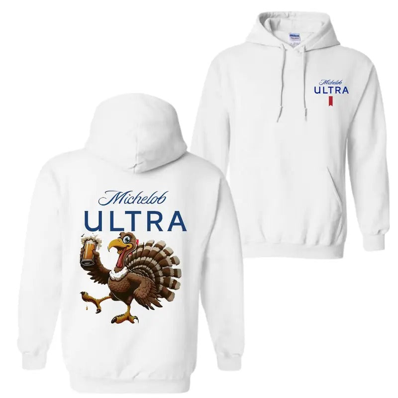 Funny Thanksgiving Turkey Basted - Michelob Ultra Hoodie, T-Shirt For Men For Women Sweatshirt | UrbanDripWear.com