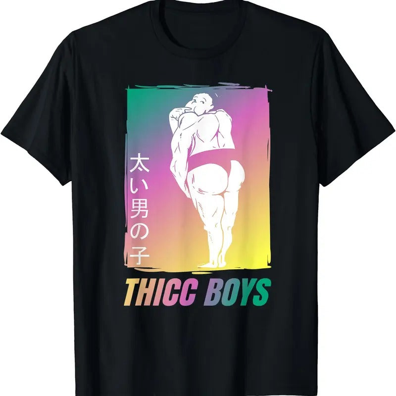 Funny Thicc Boys Squad Sumo TShirt For Anime Fans Hoodie, Sweatshirt | UrbanDripWear.com
