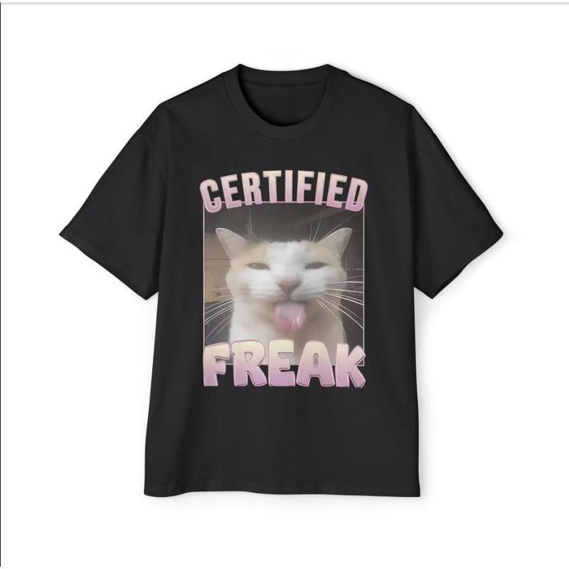 Funny cat Unisex Heavy Cotton Tee Menswear Womenswear Casual Fashion, Crew Neck Cotton T-shirt & Sweatshirt, Hoodie style 02
