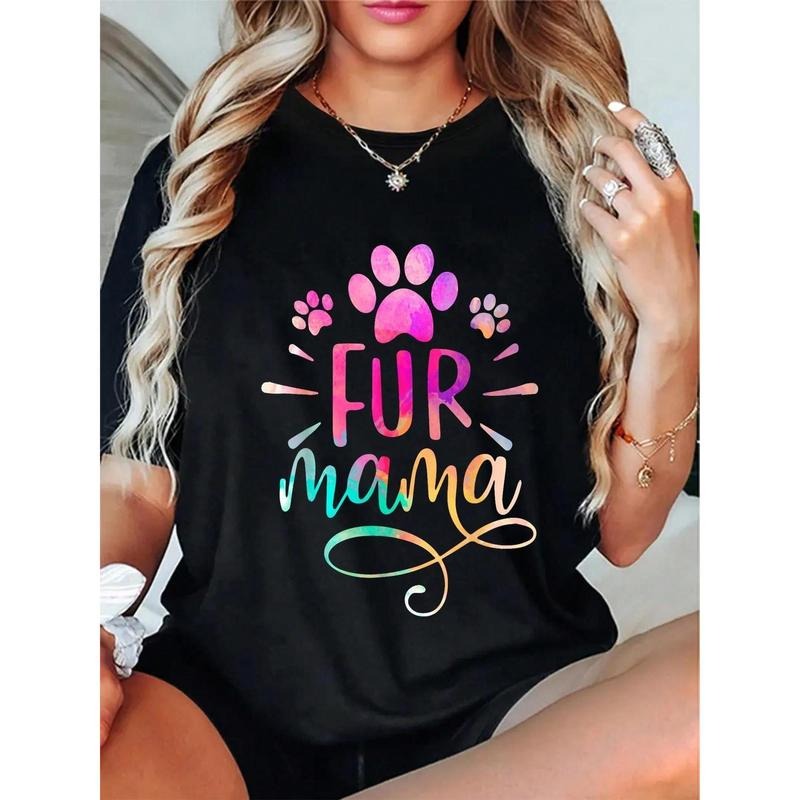 Fur Mama Women Cat And Dog Owner Cat Mom Dog Mom T-Shirt Hoodie, Sweatshirt | UrbanDripWear.com
