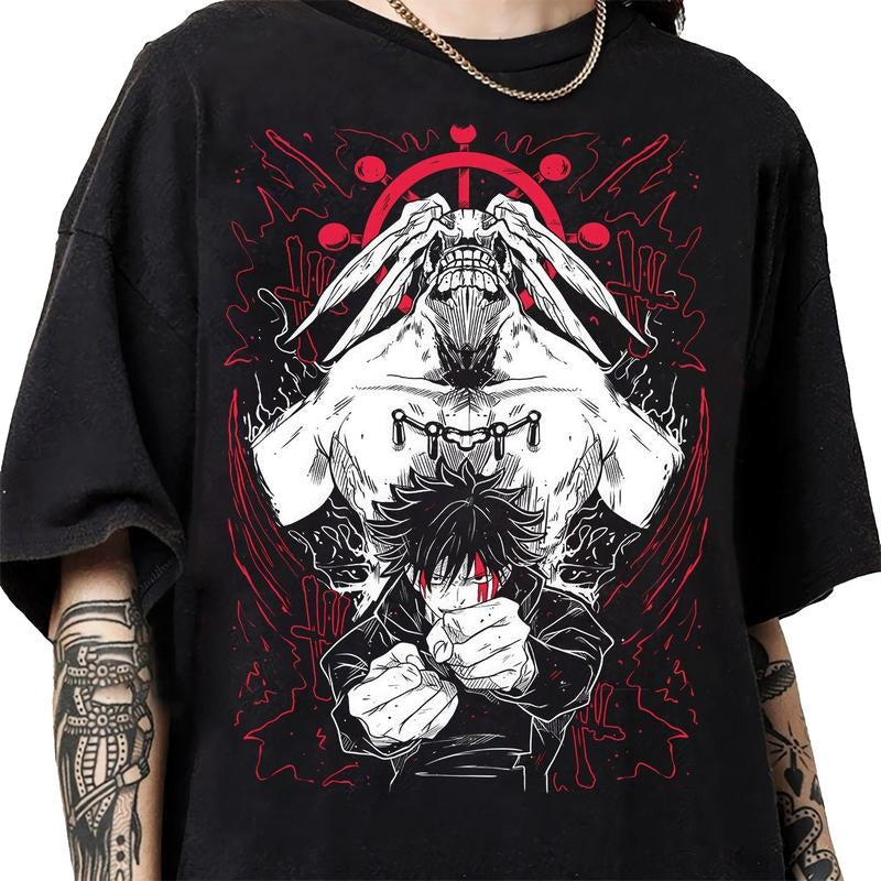 Fushiguro Megumi Anime Shirt, Anime Lover Shirt Cotton Crew Neck Anime Megumi Gift Men and Women T-shirt Menswear Top...