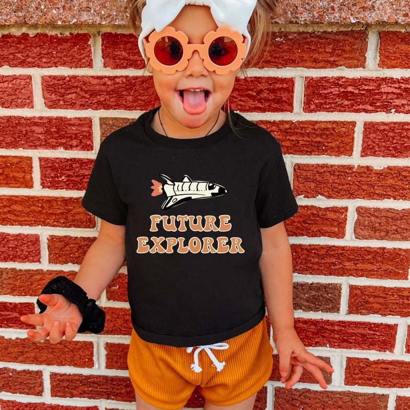 Future Explorer, Toddler T-Shirts & Baby Bodysuits, Graphic Infant Clothes, Cute Baby Shower Gift, Trendy Kids Apparel,...