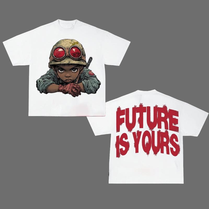 Future Is Your Big Face Fashion Flame GraphicT Shirt Y2k Design New Streetwear Hoodie, Sweatshirt | UrbanDripWear.com