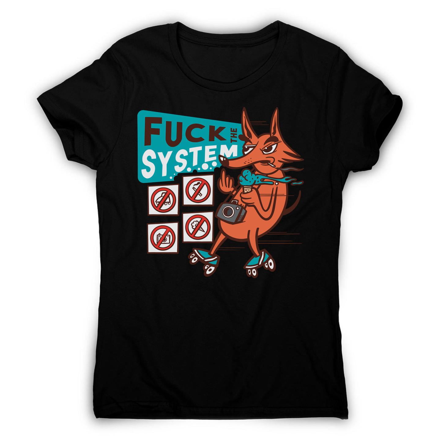 Fxck the system women's t-shirt