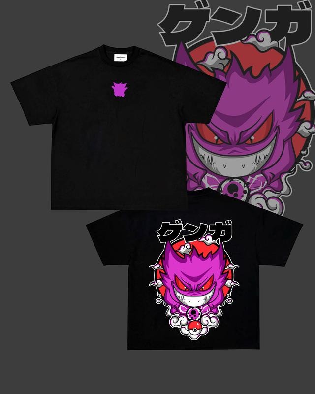 GENGAR VINTAGE OVERSIZE TEE, Anime shirt, Unisex Crewneck Basic T-Shirt T-shirt Hoodies & Sweatshirts | UrbanDripWear.com