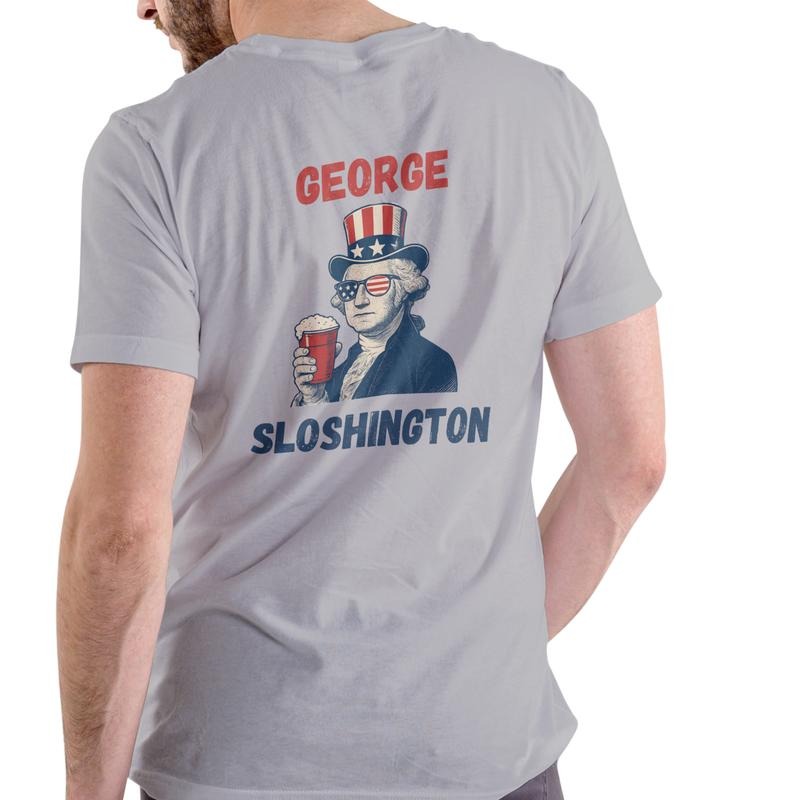 GEORGE SLOSHINGTON T Shirt, Unisex Cotton, july 4th shirt Hoodie, Sweatshirt | UrbanDripWear.com