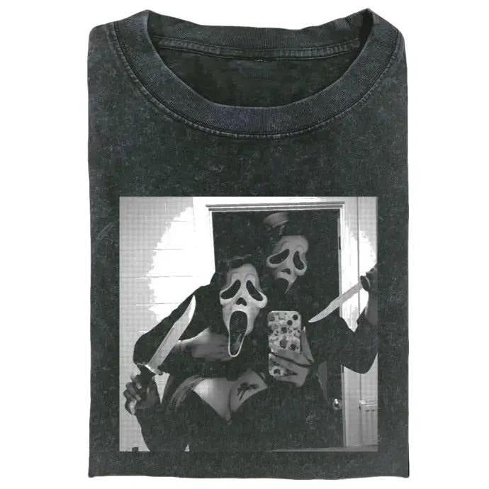 GHOSTFACE T-SHIRT, Graphic T-shirt, Y2K 90s Graphic Shirt, gift for her, him, Womenswear Top, Halloween Shirt style 02...