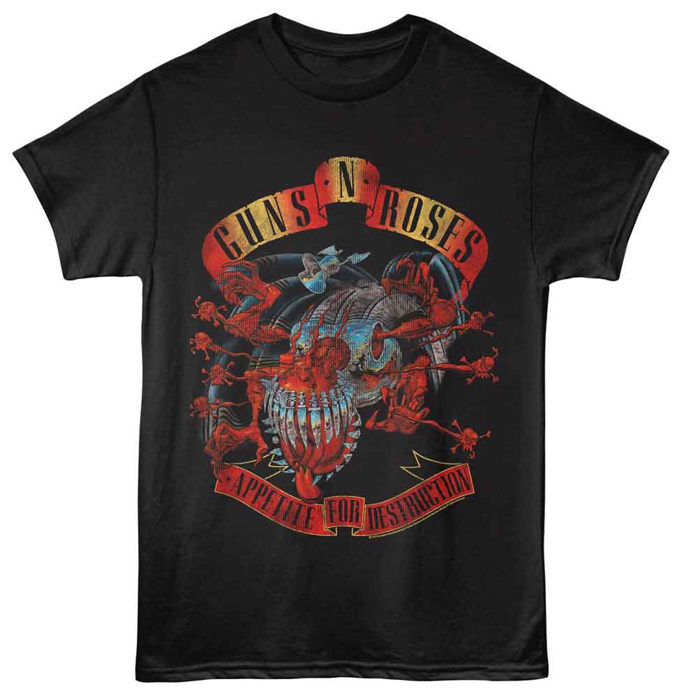 GUNS N' ROSES Eye-Catching T-Shirt, MONSTER APPETITE