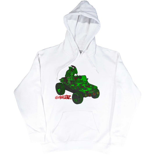 Gorillaz Mens / Unisex Hoodie - Green Jeep