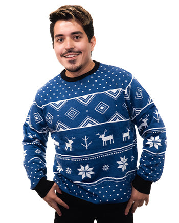 Classic Ugly Sweater – Blue Deer Men’s