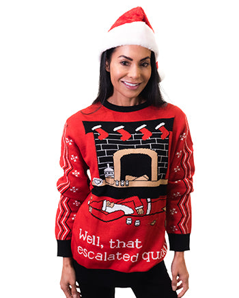 Drunk Santa Ugly Christmas Sweater Women’s