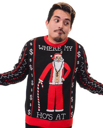Santa’s Ho’s Ugly Christmas Sweater Men’s