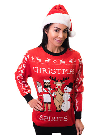 Christmas Spirits Ugly Sweater Women’s