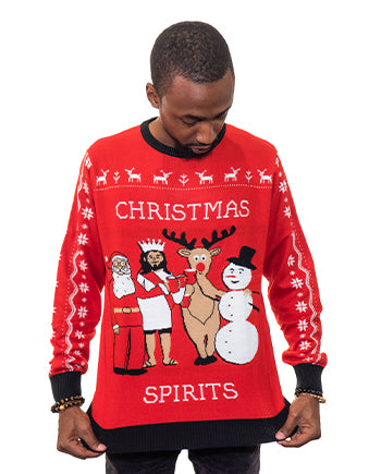 Christmas Spirits Ugly Sweater Men’s