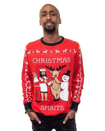 Christmas Spirits Ugly Sweater Men’s