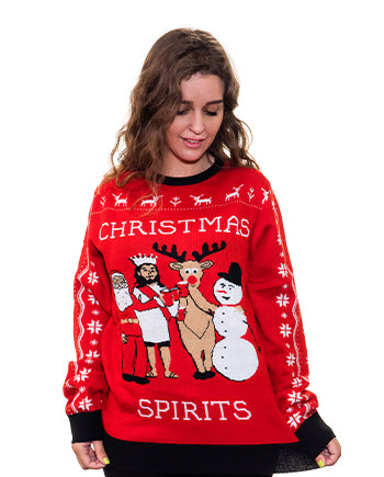 Christmas Spirits Ugly Sweater Women’s