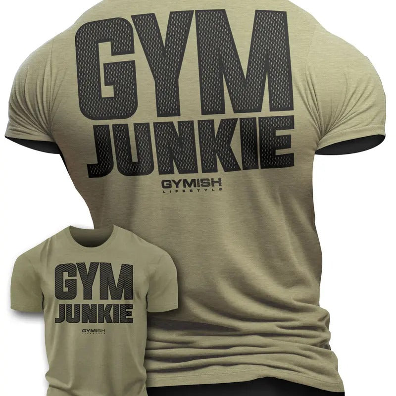 GYMISH Gym Junkie Back Design Funny Workout Gym T-Shirt for Men Hoodie, Sweatshirt | UrbanDripWear.com