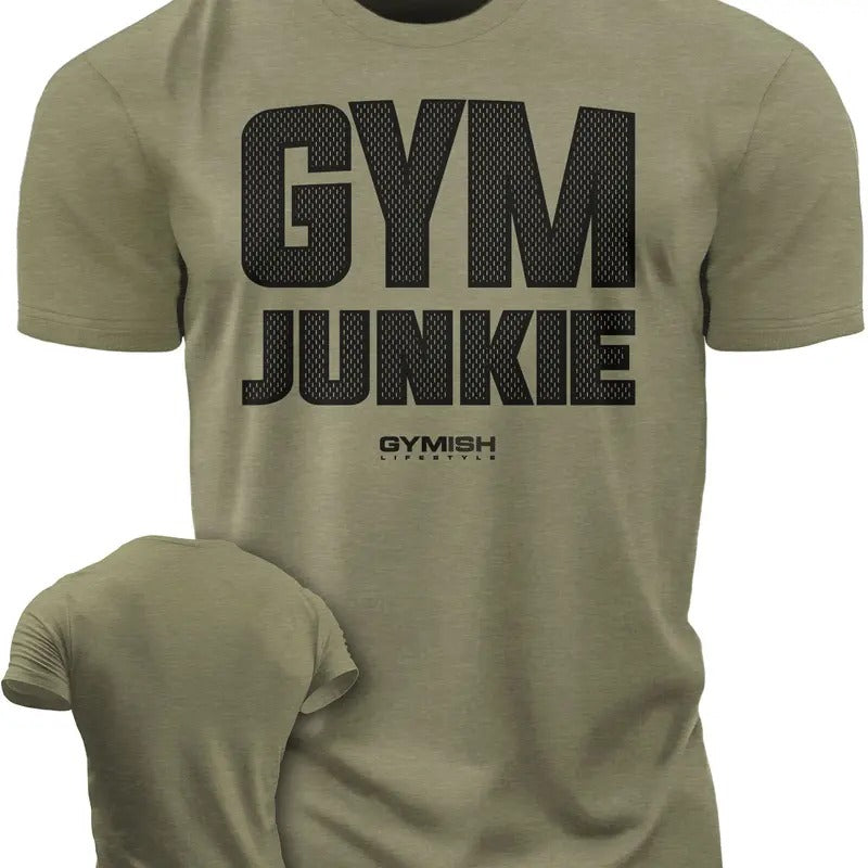 GYMISH Gym Junkie Funny Workout Gym T-Shirt for Men Hoodie, Sweatshirt | UrbanDripWear.com