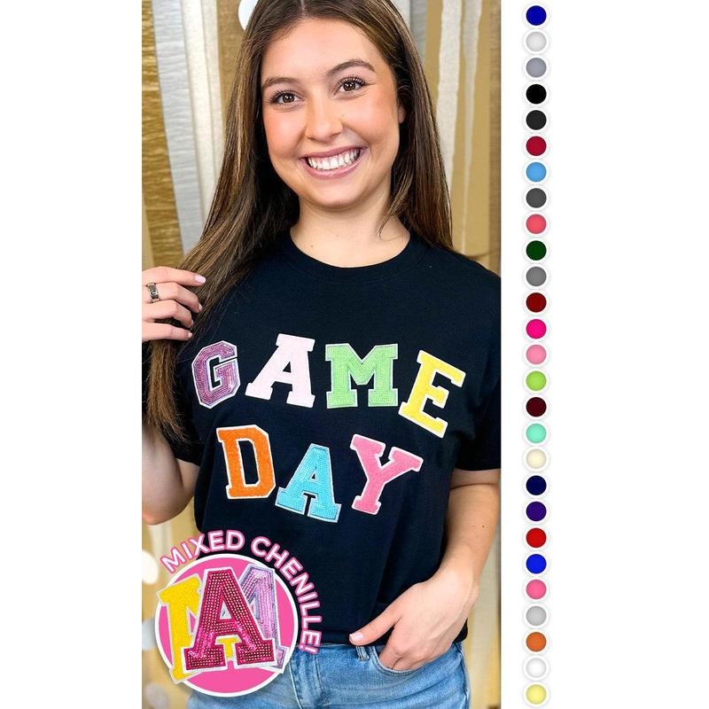 Game Day Sequin Funky Mix Graphic T-Shirt Hoodie, Sweatshirt | UrbanDripWear.com