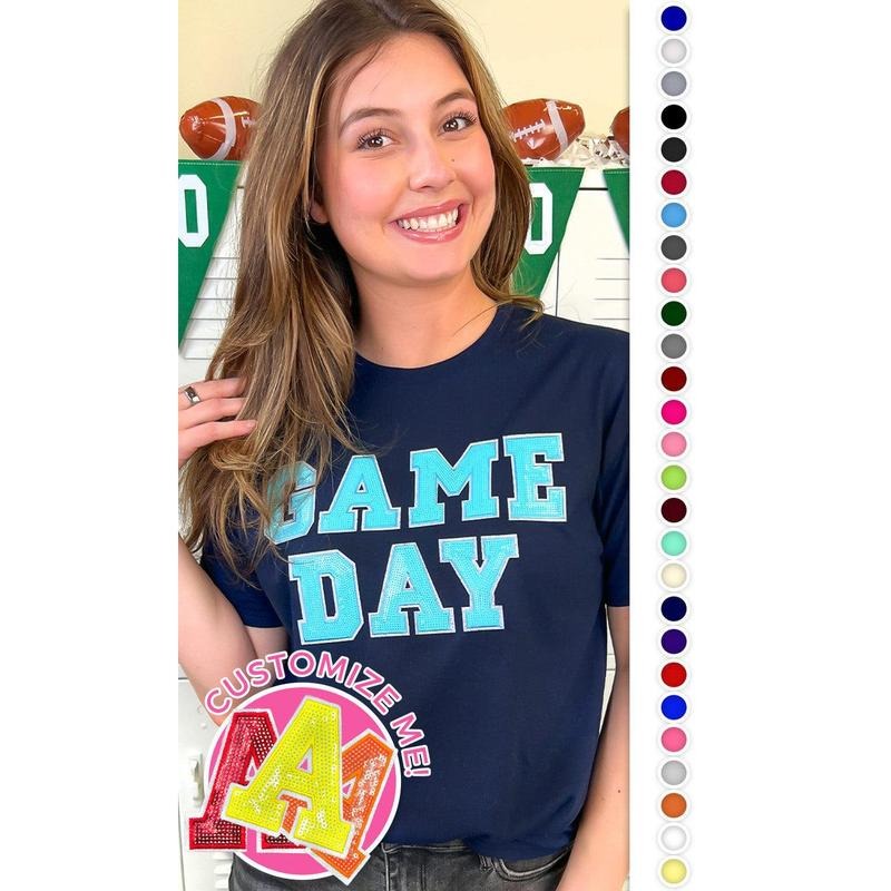 Game Day Sequin Graphic T-Shirt Hoodie, Sweatshirt | UrbanDripWear.com