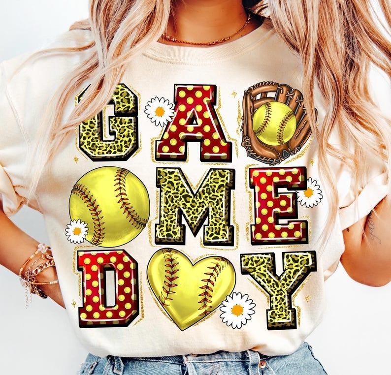 Game Day Softball Mama tshirt, Coquette T-Shirt, Retro Softball T-Shirt Hoodie, Sweatshirt | UrbanDripWear.com