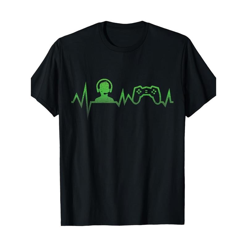 Game Graphics Video game controller Player heartbeat 100% cotton T-shirt Made in USA Hoodie, Sweatshirt | UrbanDripWear.com