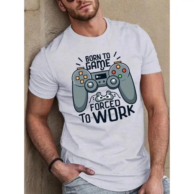 Game controller Cartoon Fitted Men's T-Shirt, Sweat-wicking and Freedom of Movement Made in USA Hoodie, Sweatshirt