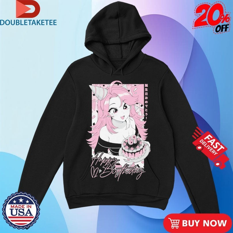 Gamersupps Happy Birthday Girl Anime Waifu Shirts